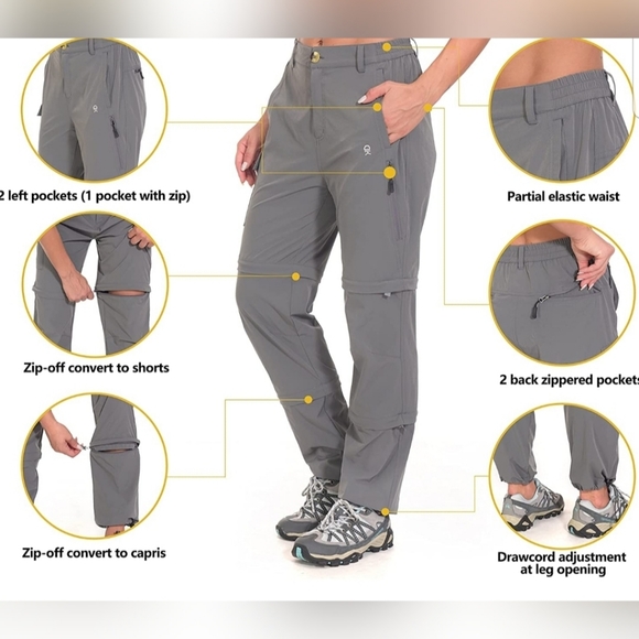 🐬Women's Stretch Convertible Pants, Zip-Off Quick - Picture 2 of 5